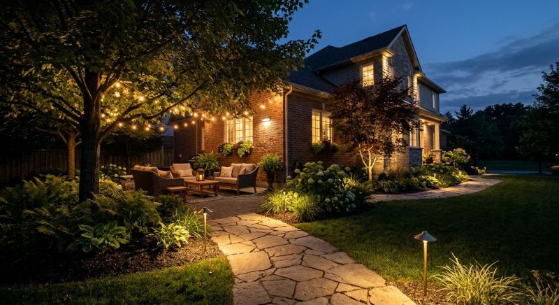 Terrace Lighting Installation in Overland Park, KS
